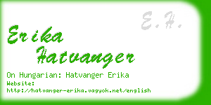 erika hatvanger business card